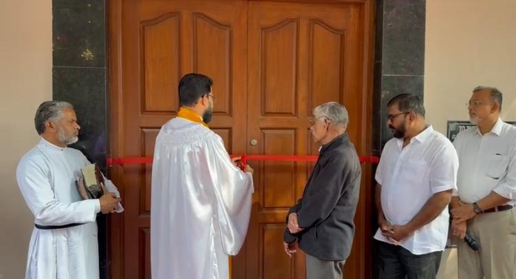 Photo of Ribbob cutting Church